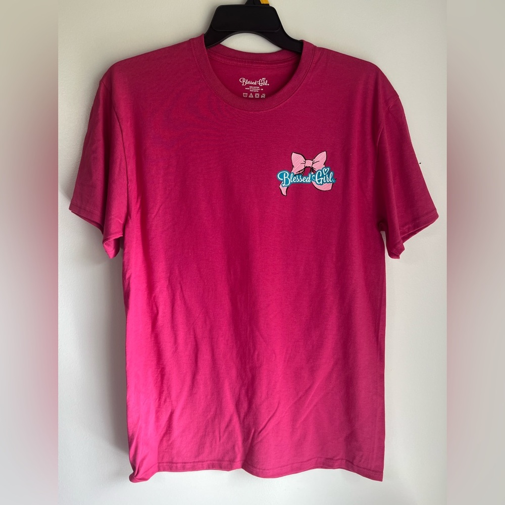 Blessed Girl Fuchsia Pink Graphic T-Shirt - Picture 2 of 5